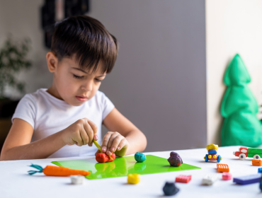 Clay modeling activity for kids